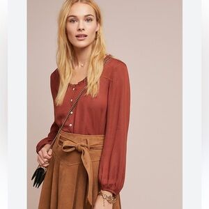 Dolan Silky blouse - rust color - size S